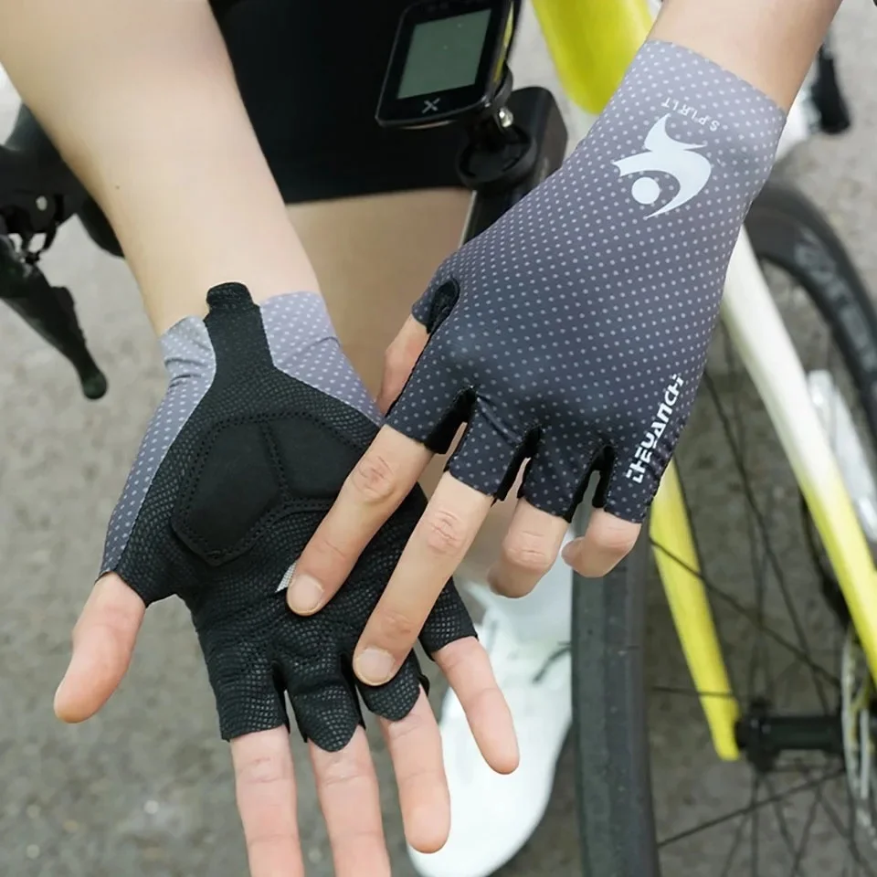 AliExpress UK GTUBIKE 1 Pair New Half Finger Gloves Summer Bicycle Gloves Anti-Slip Shock-Absorbing Cycling Fingerless Breathable Gym Gloves