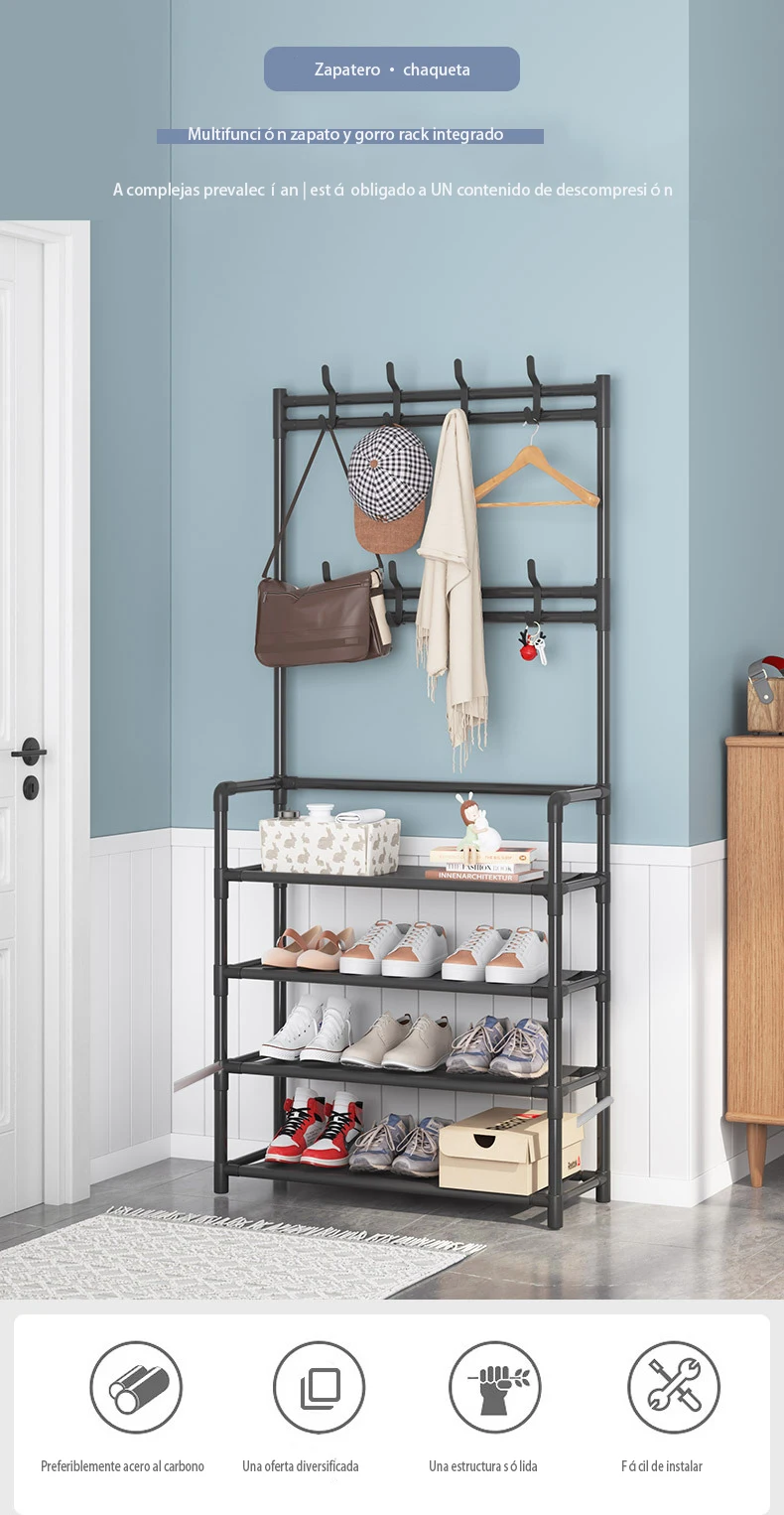 Multi-purpose shoe rack, perfect for the poorly accommodated corners of the home