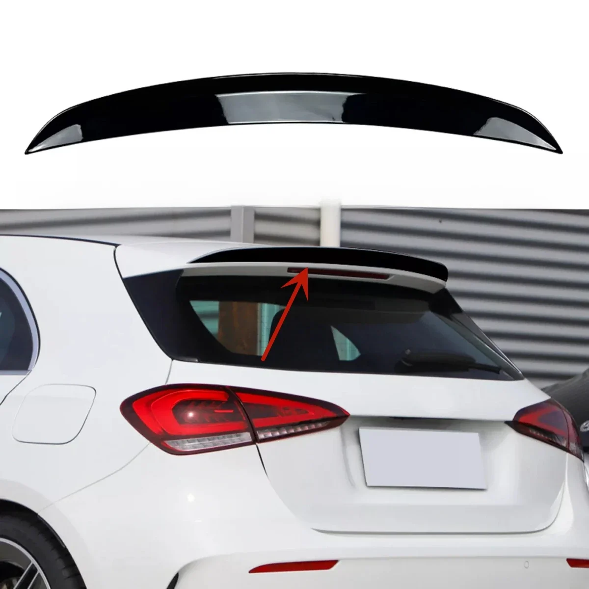 Für Mercedes A-Klasse W177 2018-2023 A180 A200 A220 A35 Fließheck AMG Hinten Dach Stamm Spoiler Schwanz flügel Auto Festen Wind