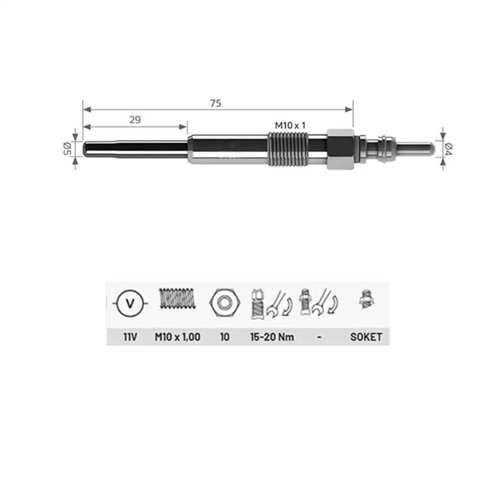 4 Pcs Heater Glow Plugs For FORD Scorpio 2.5 TD MK2, Galaxy 1.9 TDI MK1 (1994-2006) 1207068, 1690048, 1207069 - AUTORCE