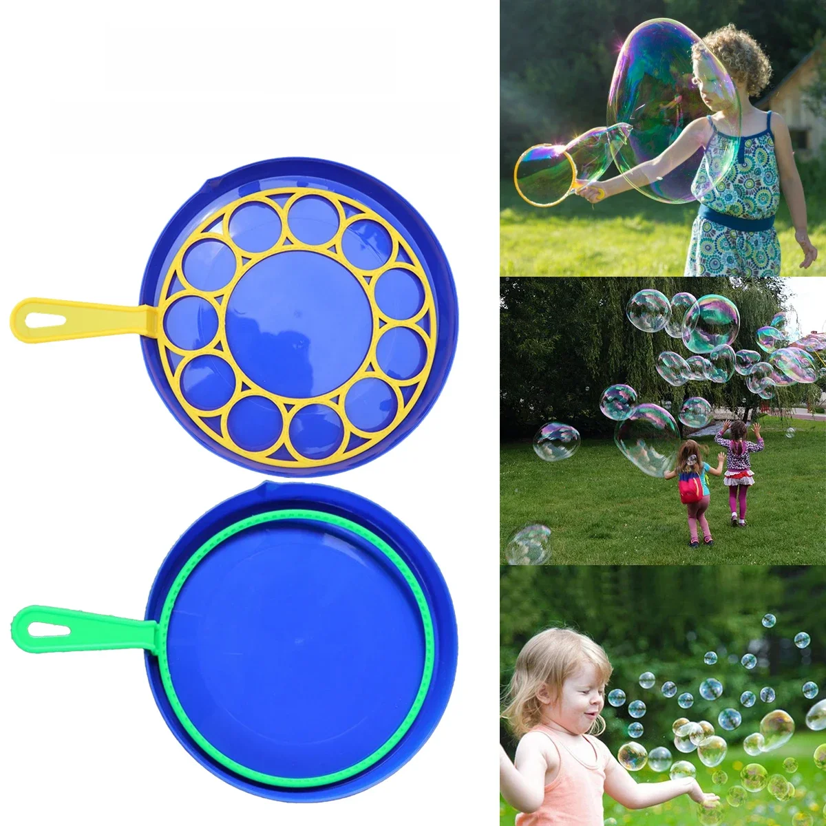 Kit de baguettes à grandes bulles pour enfants, jouets pour enfants, accessoires circulaires à bulles fantaisie, accessoires d'interaction Parent-enfant, jeu en plein air, fête d'anniversaire