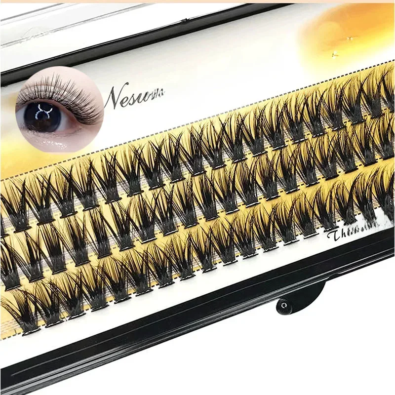 Offres spéciales 40P 12mm faux cils 60 paquets de grappes de cils pour le maquillage