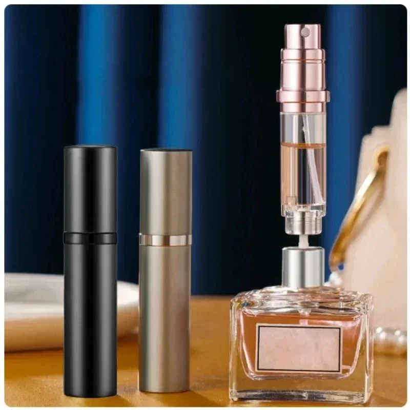 Mini vaporisateur d'alcool en aluminium de 5ml, bouteille vide rechargeable, atomiseur de parfum Portable, récipient liquide pour cosmétiques et voyages