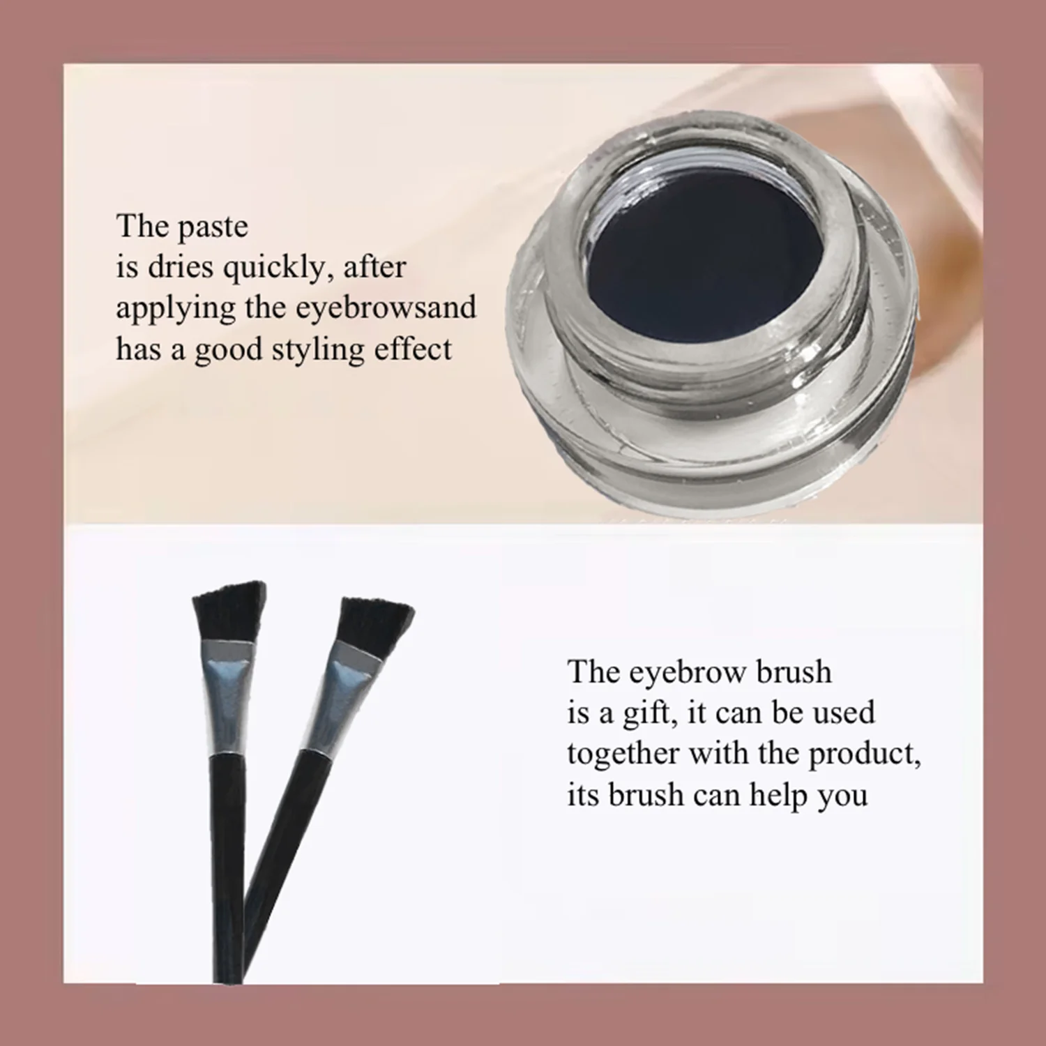 JUJU DREAM 1 stks Waterdichte 3D Wenkbrauw Styling Crème Sneldrogend Make-Up Wenkbrauw Plastic Zeep Natuurlijke Wilde Wenkbrauw Crème + Borstel