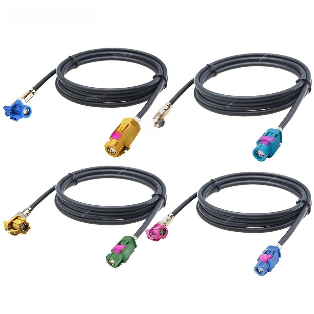 1 STKS Auto LVDS Video Lijn Kabel voor Mercedes-Benz Audi Navigatie GPS Audio Draad 4 Pin HSD Fakra Type Kabel 10 cm-10 m - afbeelding 2
