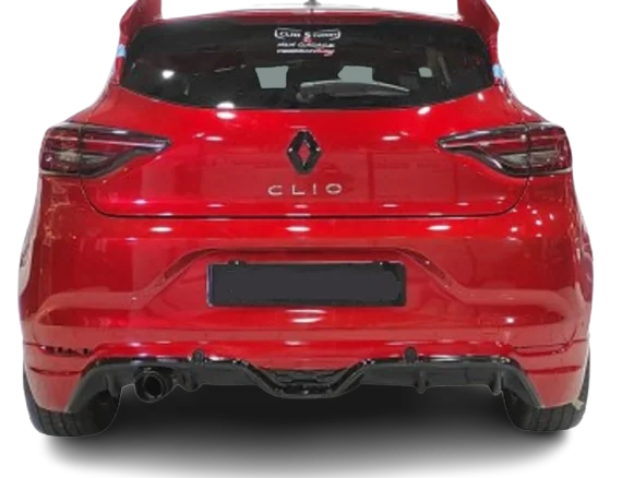 For Renault Clio 5 2019-2022 Custom Style Rear Bumper Lip Rear Bumper Skirt Abs Plastic