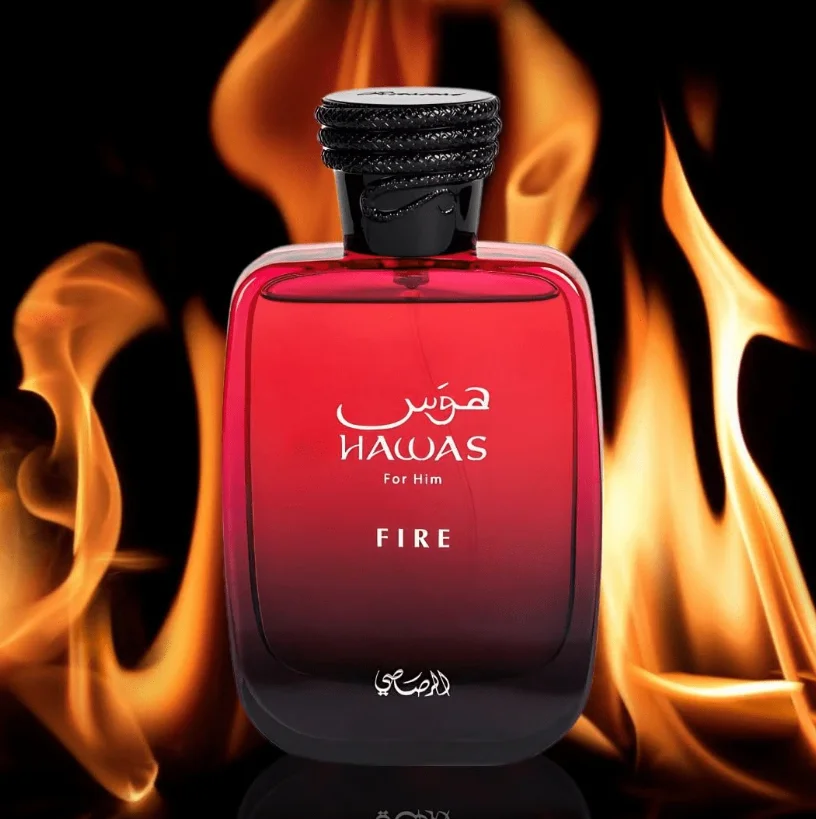 Hawas Fire Smoke 100ml (3.4 Onzas) - Enciende tu Pasión Interior - Perfume de Lujo para Hombre