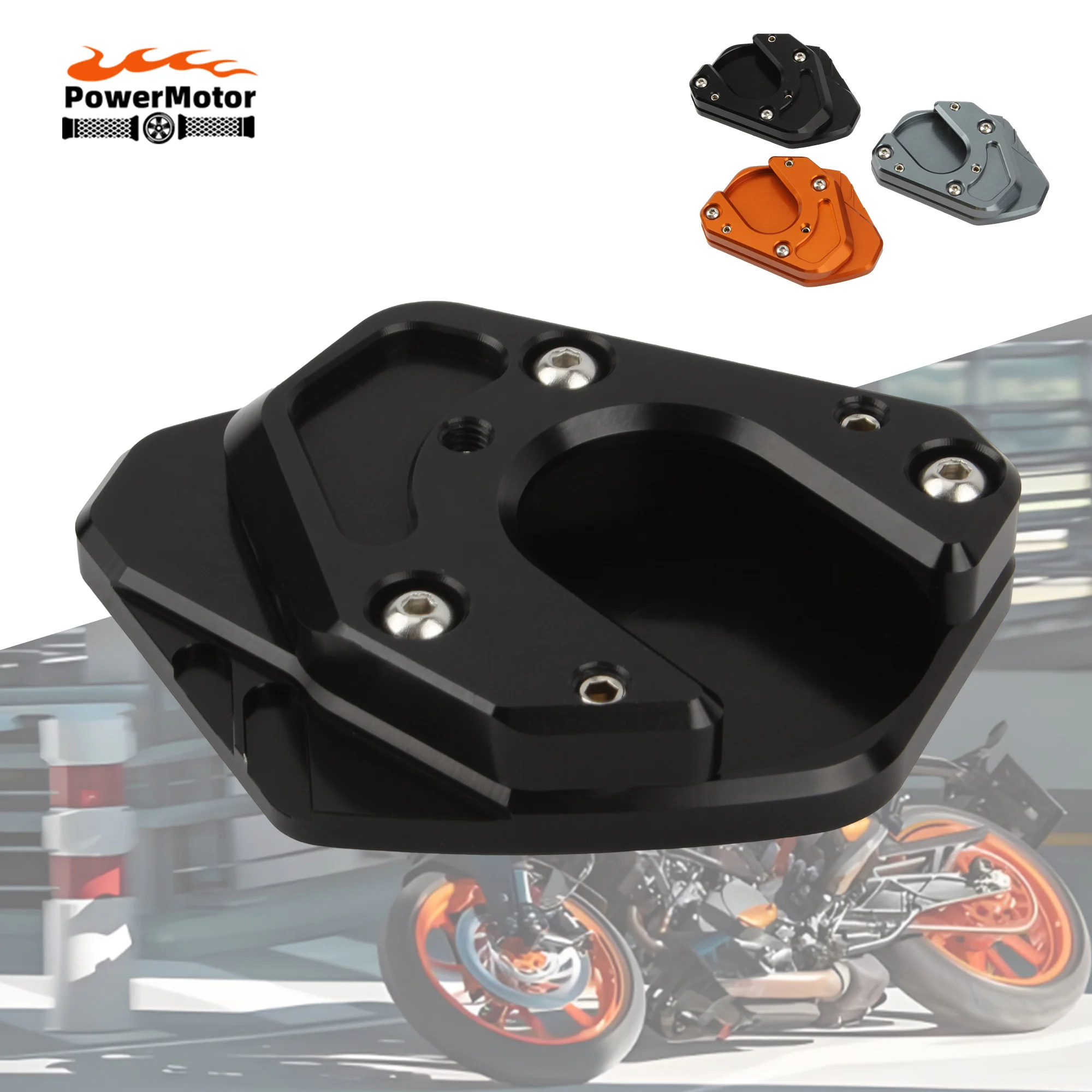 

Motorcycle Accessories Side Stand Enlarger For KTM Duke 125 200 390 690 SMC Motocross Kickstand Enlarge Plate Pad CNC Aluminium