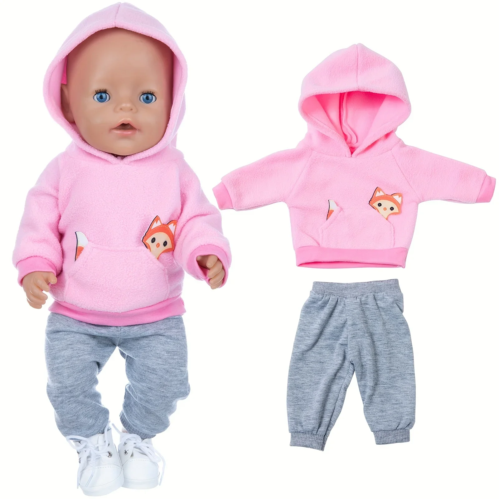 Zestaw swetrów Little Fox Ubranka dla lalek pasujące do lalki 43 cm/17 cali, buty i lalka nie są dołączone — zdjęcie 2