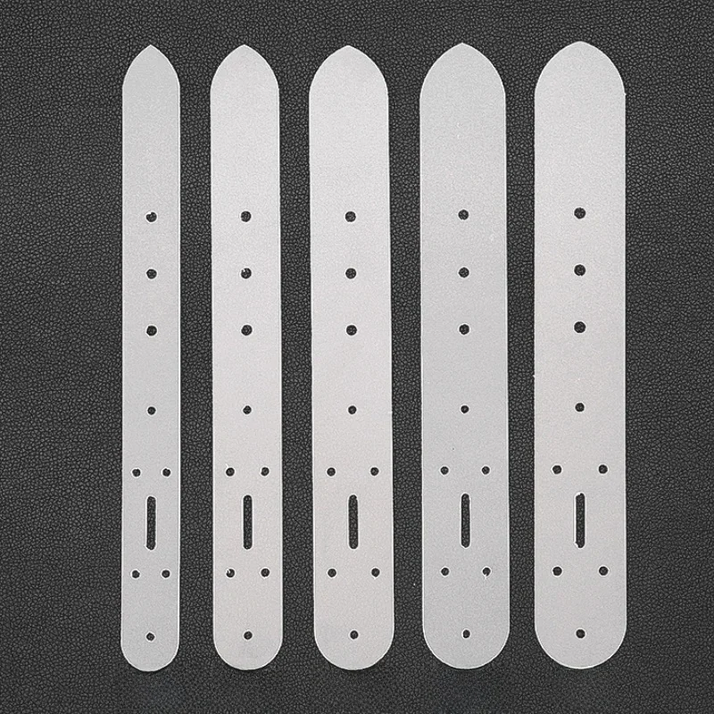 Modèle de poinçonnage de ceinture en cuir, outil de positionnement, fournitures artisanales en cuir, ceinture en acrylique, billette de boucle, modèle de poinçon d'extrémité de tête, 1/5 pièces