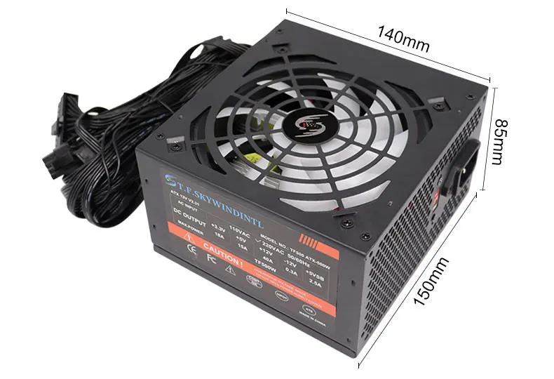 Fonte 500w PSU12V PC-Stromquellen für Büro 500W 24pin ATX Computer-Netzteil PSU 500W PC Gaming Power PC Gamer Quellenspiel – Detail 5