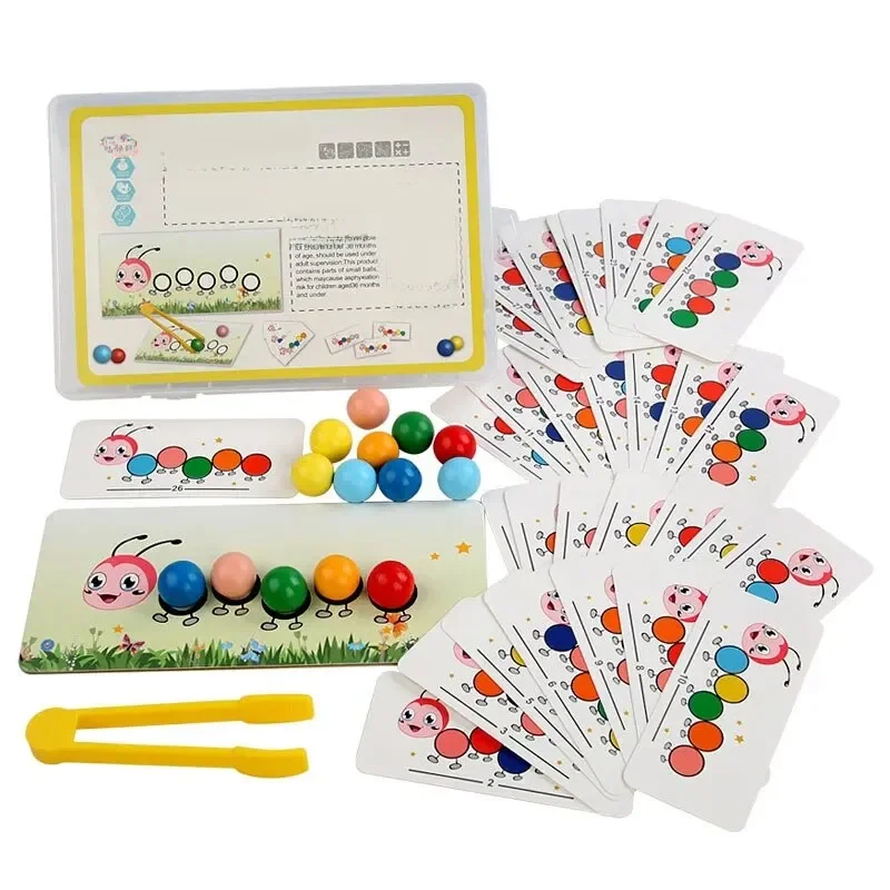 Jouets de perles à Clip, tri des couleurs, jouet Montessori, jouets éducatifs d'apprentissage préscolaire, cadeaux, jouet de motricité Fine pour enfants d'âge préscolaire