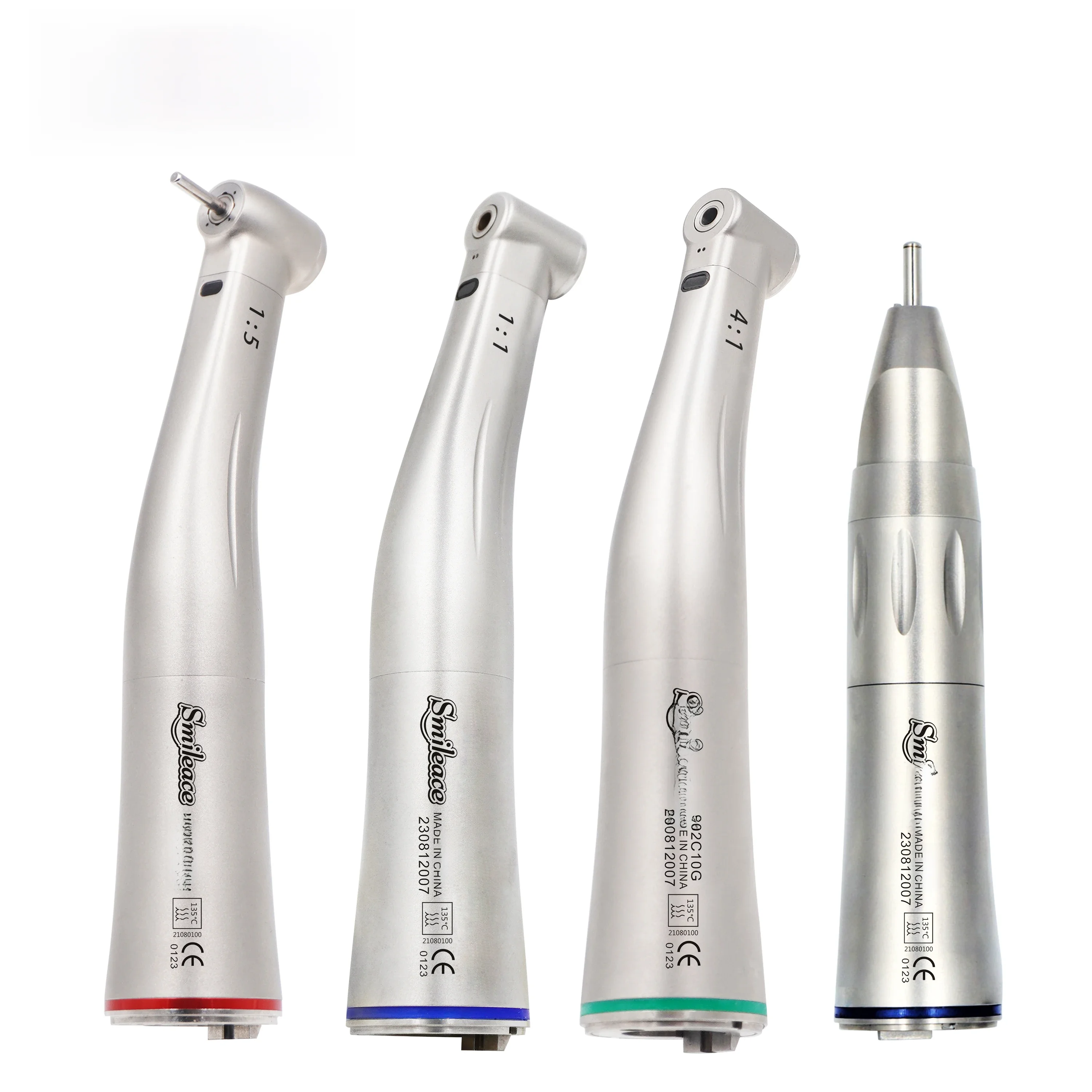 Pièce à Main Dentaire à Basse Vitesse, Fibre Optique, Contre-Angle, 1:5 1:1