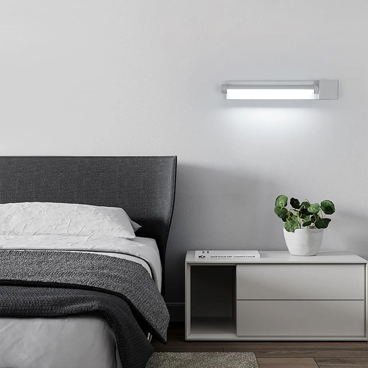 LED-Wandleuchten, modern, 24 W, Wandleuchte für den Innenbereich, schwarze Wandleuchte für Schlafzimmer, Spiegel, Wohnzimmer, Esszimmer, Treppe 3000 K – Detail 7