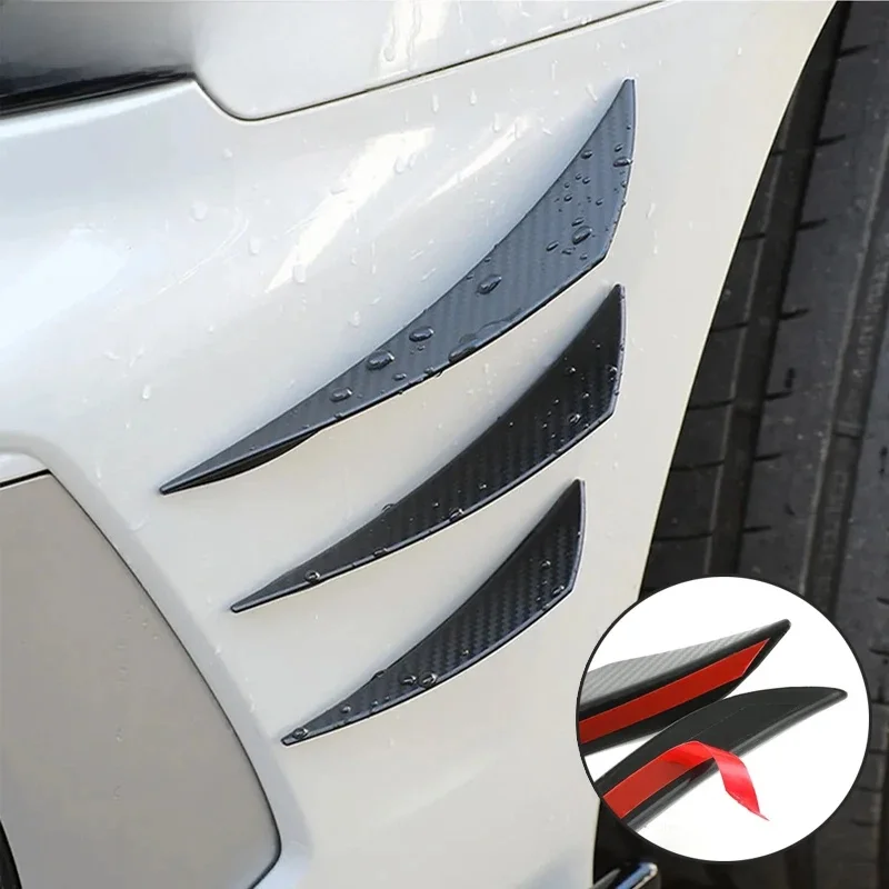 BLALION 6szt Uniwersalny przedni zderzak Warga Dekoracja Dyfuzor Splitter Fins Body Spoiler Canards Valence Chin Car Tuning Canard — zdjęcie 2