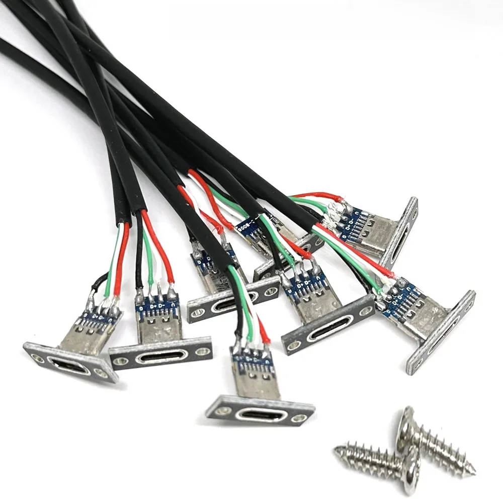 USB-Buchse 3,1 Typ C 4 p Schweiß draht 3a DIY-Buchse gerade für Handy-Ladeans chluss Lade buchse mit