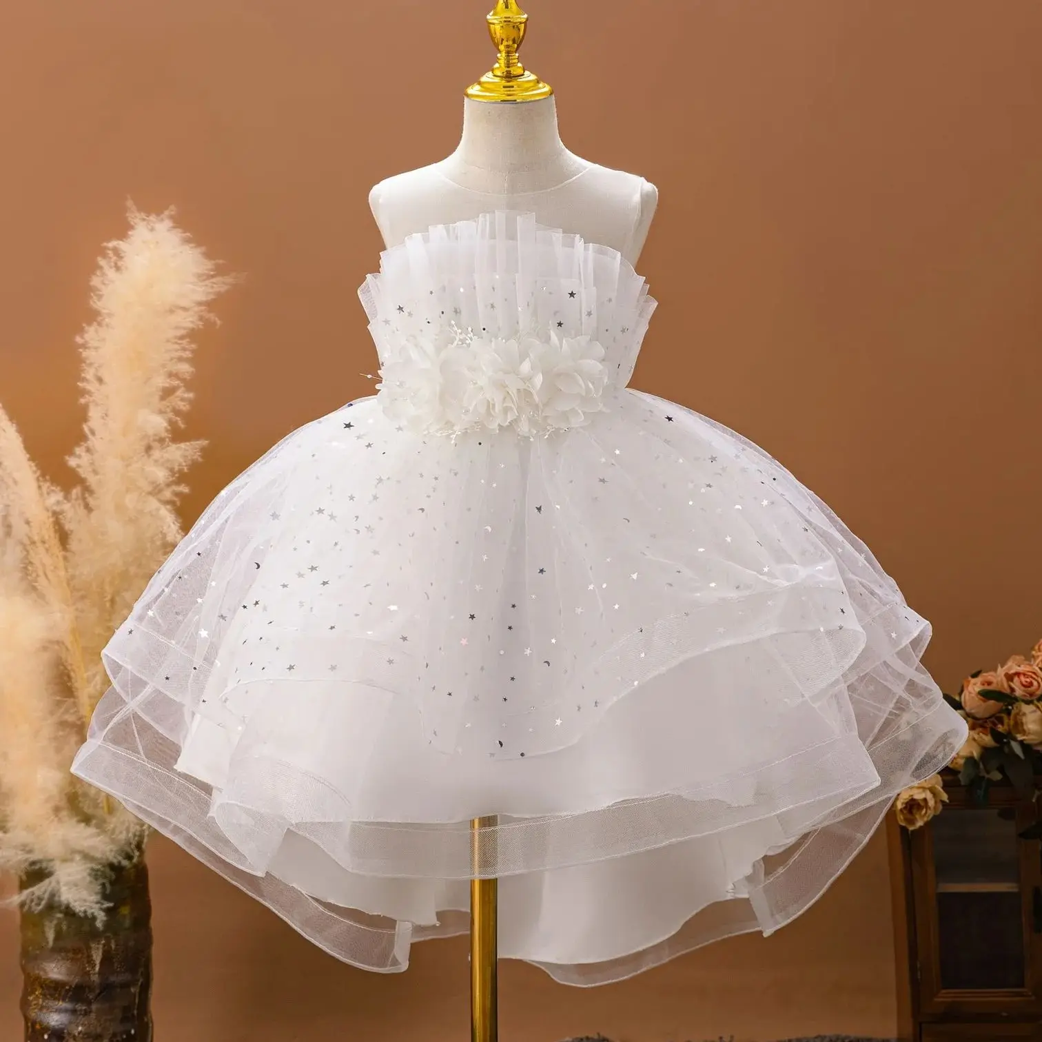 Prinzessin Kleid für Party Mädchen Tüll Kinder Kleidung Kind Geburtstag Kleider für Hochzeit Tutu Kleidung 4 bis 10T