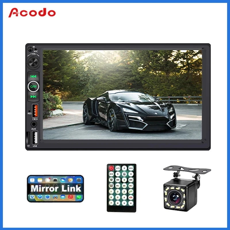 

ACODO 7 inch Touch Screen Car Radio HD Autoradio Multimedia MP5 Player 2 din Car Stereo Bluetooth USB TF FM For Universal