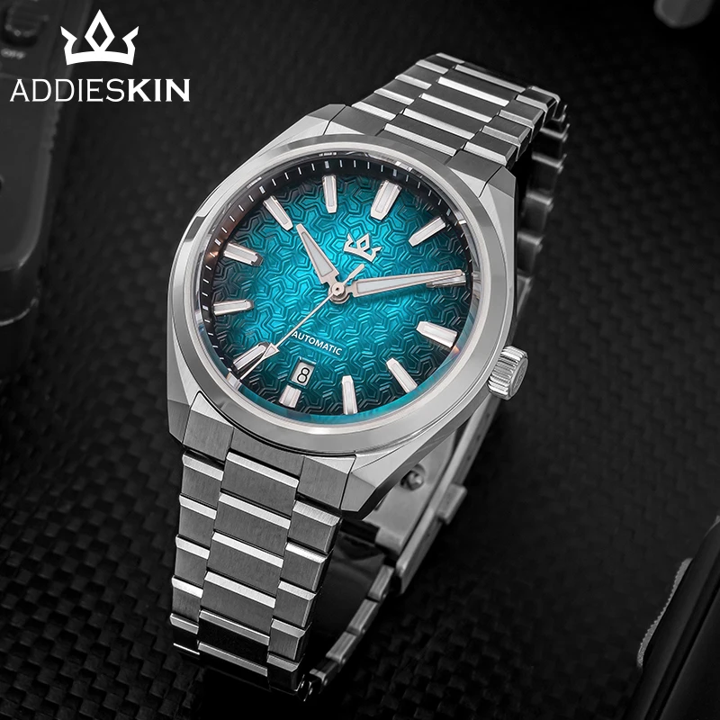 AddiesKin K014 Automatic Mechanical Watch for Men Natural Shell Cameo Dial 316L Steel Sapphire Glass 200M Water Resistant Luxury
