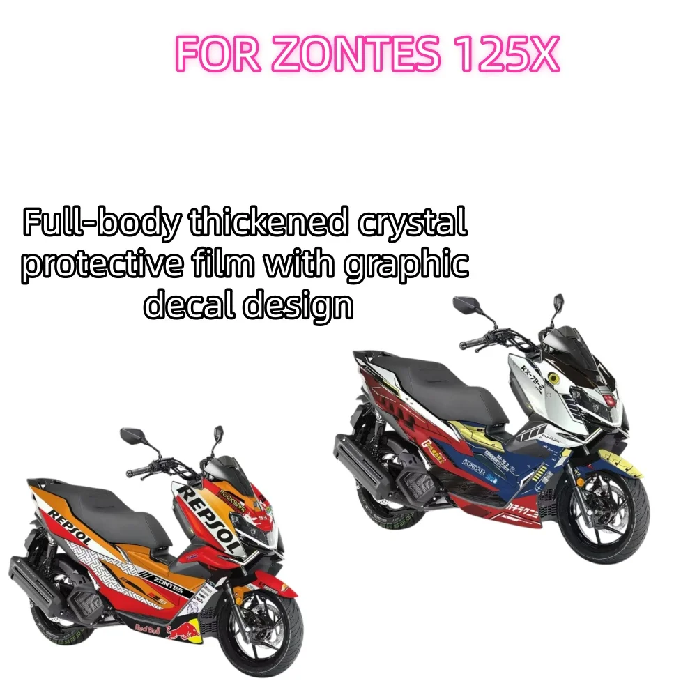 FOR ZONTES 125X Car Body stickers, Decals, Full Car Thickened Crystal Film, Prints, Decals, Protective Films, Car Wraps