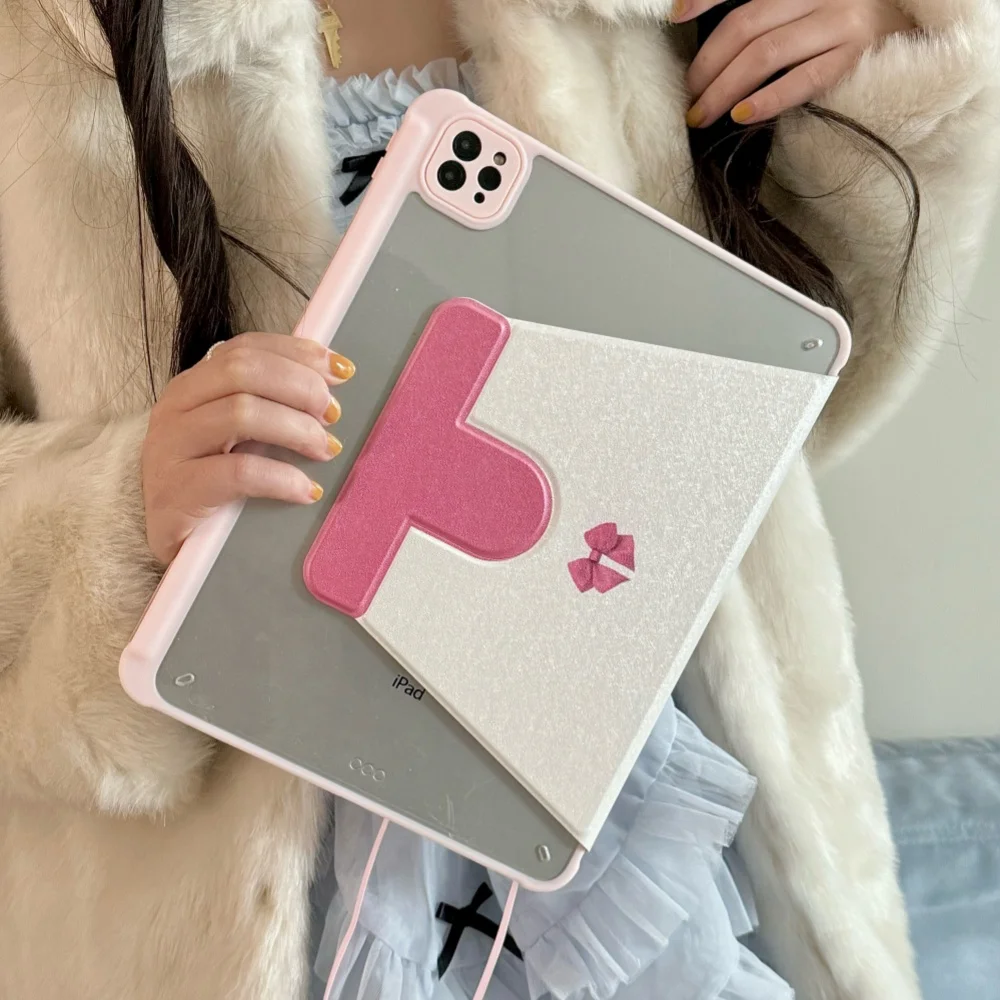 Cute Gilr Bow Tablet Case For iPad Pro 4 5 6 Generation 12.9 inches 11\