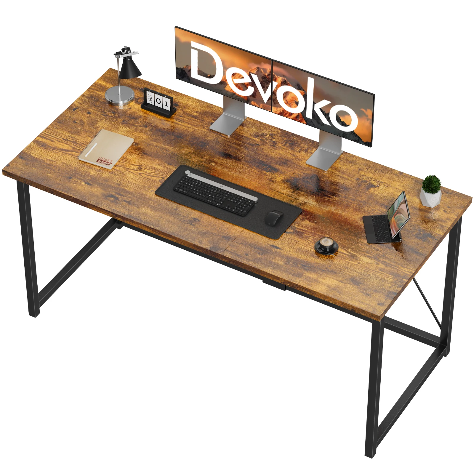Devoko Computertisch, Tisch, kleiner Arbeitstisch 140 x 50 x 75 cm für kleine Räume, für die Arbeit