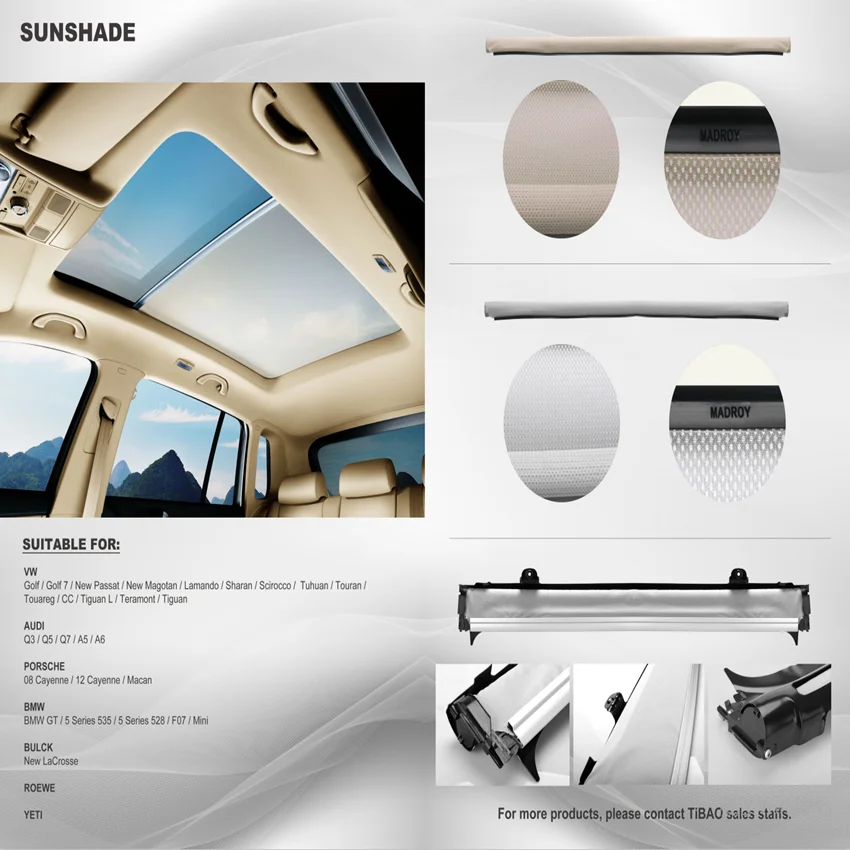 SENP High Quality New Sale Skylight Sunshade Roller Shutter Assembly Fit For VW Audi Tiguan Sharan B7 Golf Q5 OE :1K9 877 307