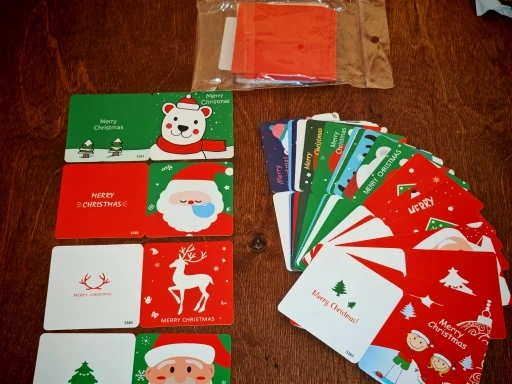 12/16/24 PCS Random Christmas Greeting Card Kids Mini Blessing Greeting Cards Envelope New Year Postcard Gift Card Xmas Party photo review