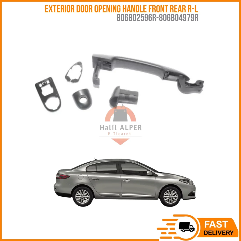 FOR EXTERIOR DOOR OPENING HANDLE FRONT REAR R-L WITHOUT SENSOR (GREY) MEGANE III-FLUENCE-CLIO IV OEM 806B02596R-806B04979R SUPER