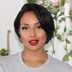 Short Straight Bob Pixie Cut Wig Human Hair Wig Lace Front Wigs Brazilian Remy Wig Transparent Lace Front Wigs For Black Women