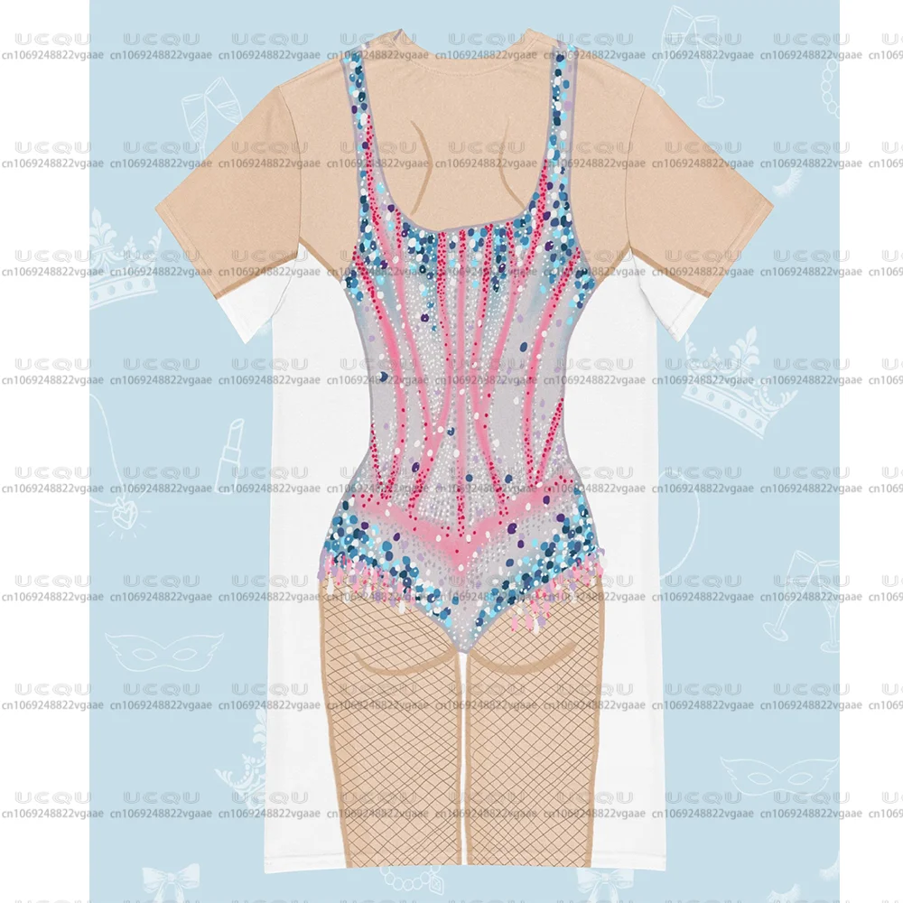 Bride Bikini T Shirt Dress Snake Belly Dancer Costume Fun Loungewear Gift Showgirl Top Tee Cosplay Skirt Party Hawaii Tee Top