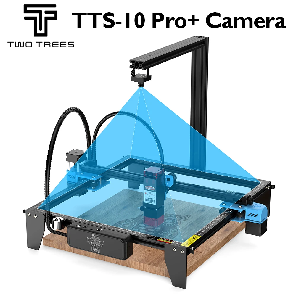 Twotrees TTS-55/10pro gravador a laser com kit de câmera 500w precisão & gravura em lote via lightbur diy cnc ferramentas cortador a laser
