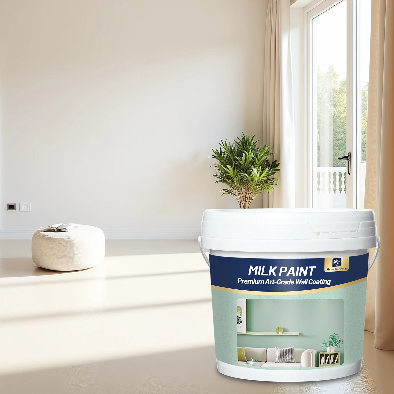 

1 Gallon Manor white All-Purpose Paint - Garage Floor, Interior Wall & Home Use | High-Performance Formula
