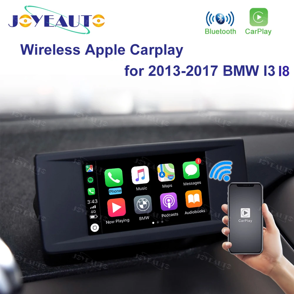 JoyeAuto Wireless Apple CarPlay e Android Auto Mirror-Link per BMW i3 i8 2013-2017 NBT Car Play Kit di Retrofit AirPlay Netflix Box