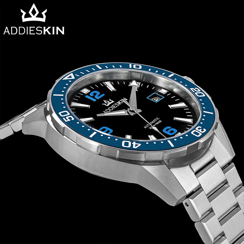 AddiesKin K009 Dive Style Mechanical Watch 200m Waterproof Sapphire Crystal Miyota 9015 Automatic Ceramic Bezel BGW9 Lume Watch