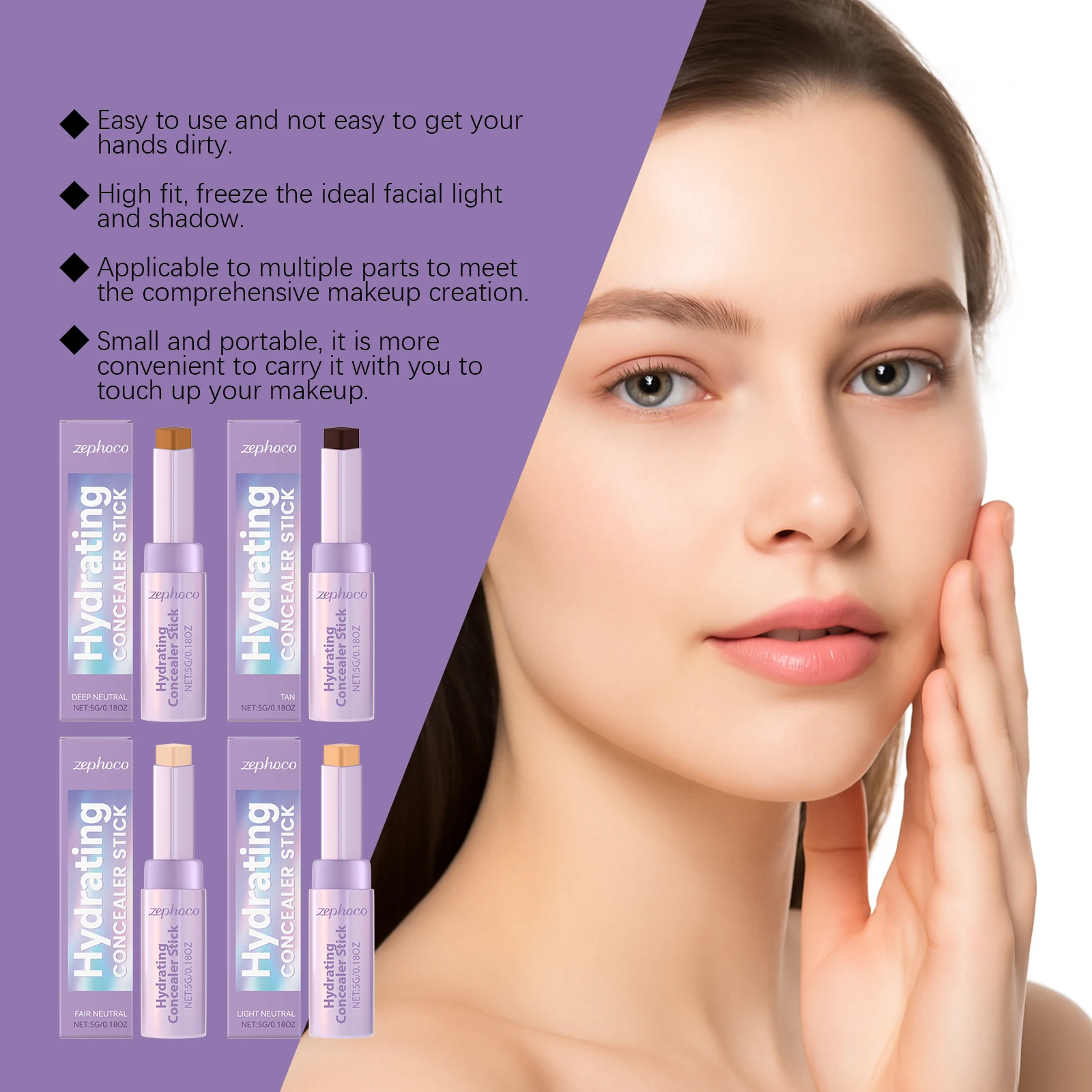 Maquiagem corretivo contorno vara hidratante de longa duração à prova dsweatágua sweatproof leve diário suave maquiagem corretivo adesivo