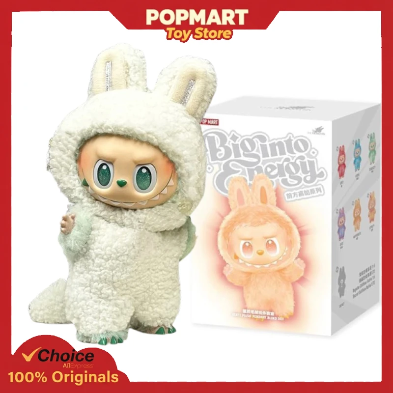 

POP MART LABUBU V3 Big Into Energy Angel in Clouds Аутентичный набор кукол с одеждой наряд в комплекте Оригинальная фигурка в подарок