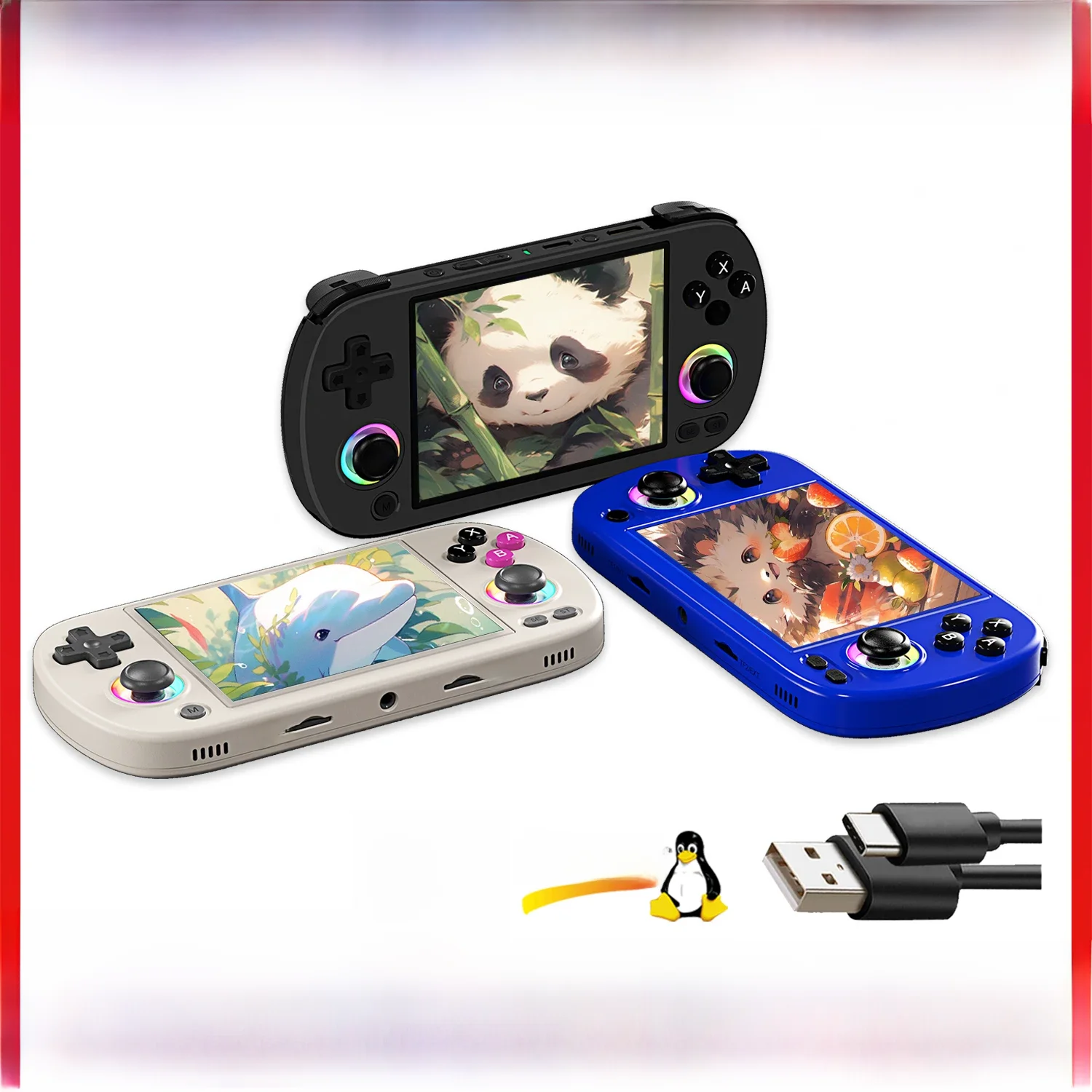 ANBERNIC RG40XX H Handheld-Spielekonsole 4,0-Zoll-640*480 IPS-Bildschirm 3200 mAh 64-Bit-System mit integriertem RGB-Licht 5K+Spiele RG40XXH