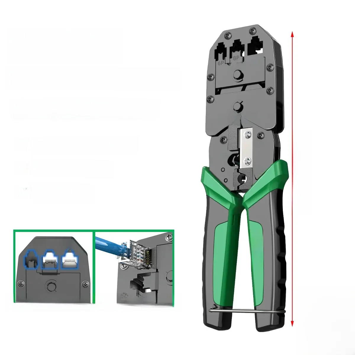 LAOA Network Crimping Pliers 5/6/7 Category Pressure Crystal Head Multifunction Telephone Broadband Cable Connector Pliers