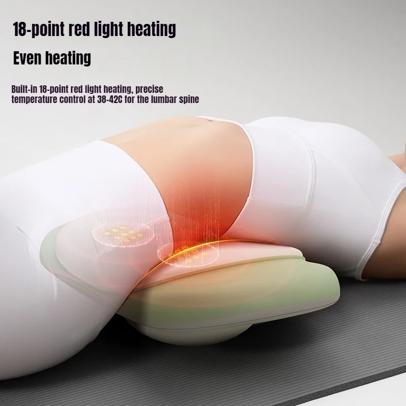 Jinkairui Waist Airbag Massager Hot Compress Vibration Pulse Relieves Back Pain Home Lumbar Massager