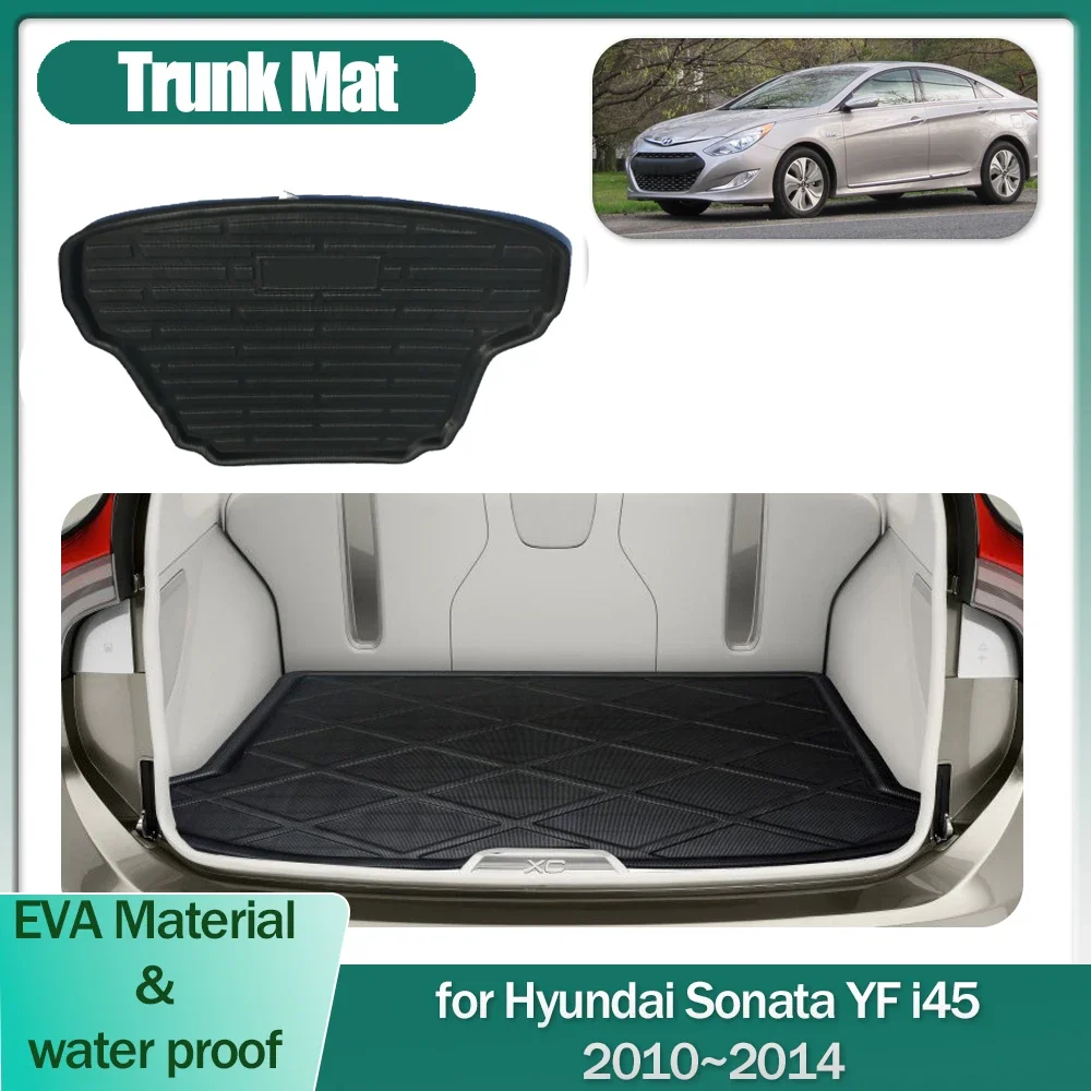 

Коврик в багажник автомобиля для Hyundai Sonata YF i45 2010 ~ 2014, подкладка для багажника, напольный ковер, водонепроницаемый чехол, лоток, аксессуары