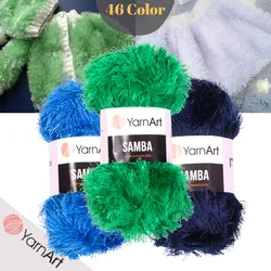 YarnArt Samba Hairy Yarn - 46 Color Options - 150 Meters (100gr) - Polyester - Beret - Booties - T-shirt - Home Decoration - Scarf - Shawl - Vest - Soft - Blouse - Dress - Skirt - Middle - DIY - MADE IN TURKEY