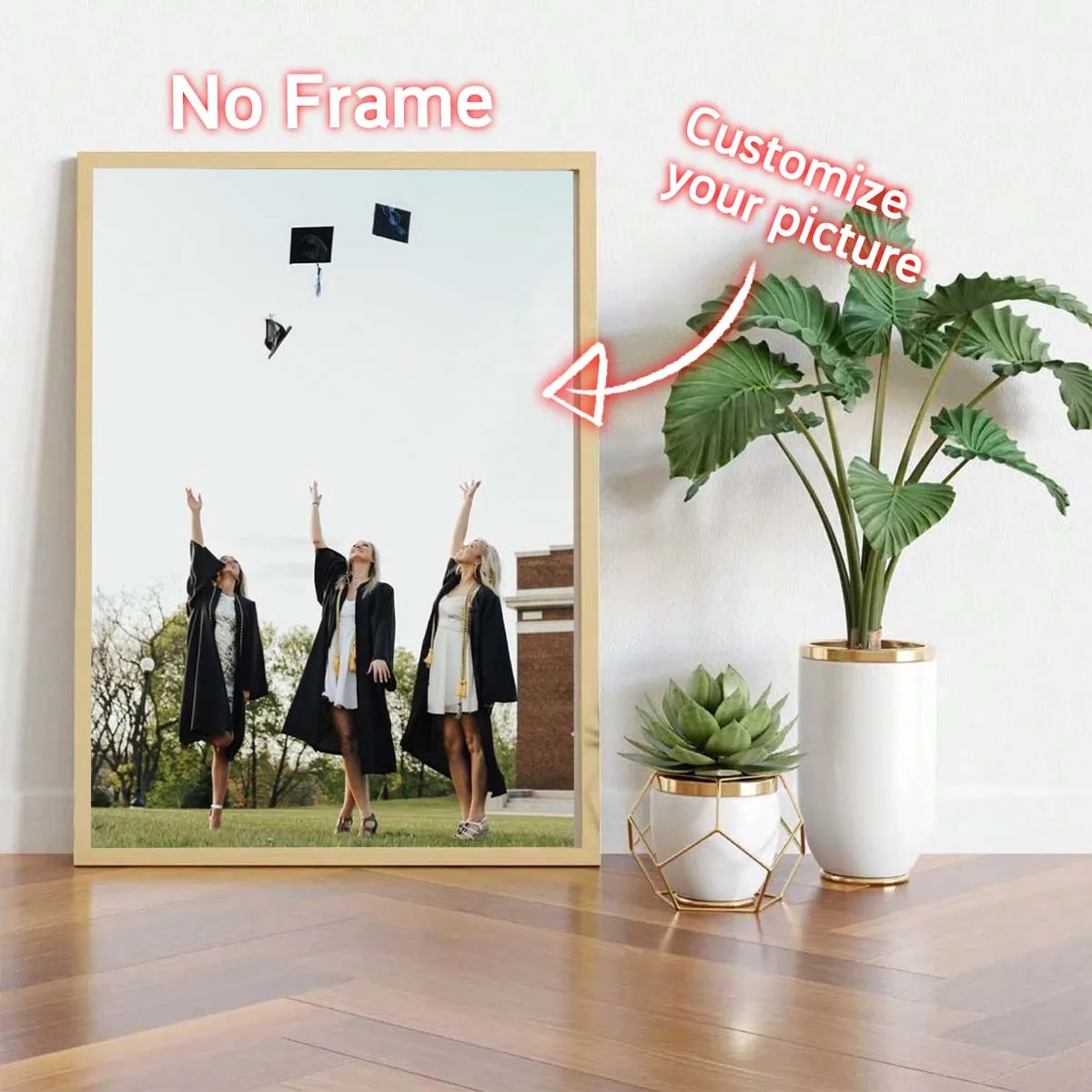 Personalized Photo Customization, Graduation Personal Memento, Bachelor Gown Campus Photos, Suitable for Study Room Growth Wall