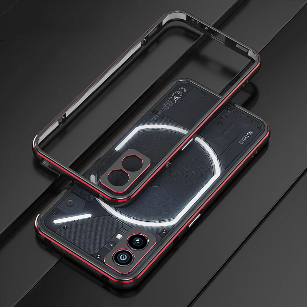 Luxury For Nothing Phone 1 Case 2 One Aluminum Metal Bumper Frame Slim Cover Skin Protective Phone Funda +Carmera Lens Protector — zdjęcie produktu 7
