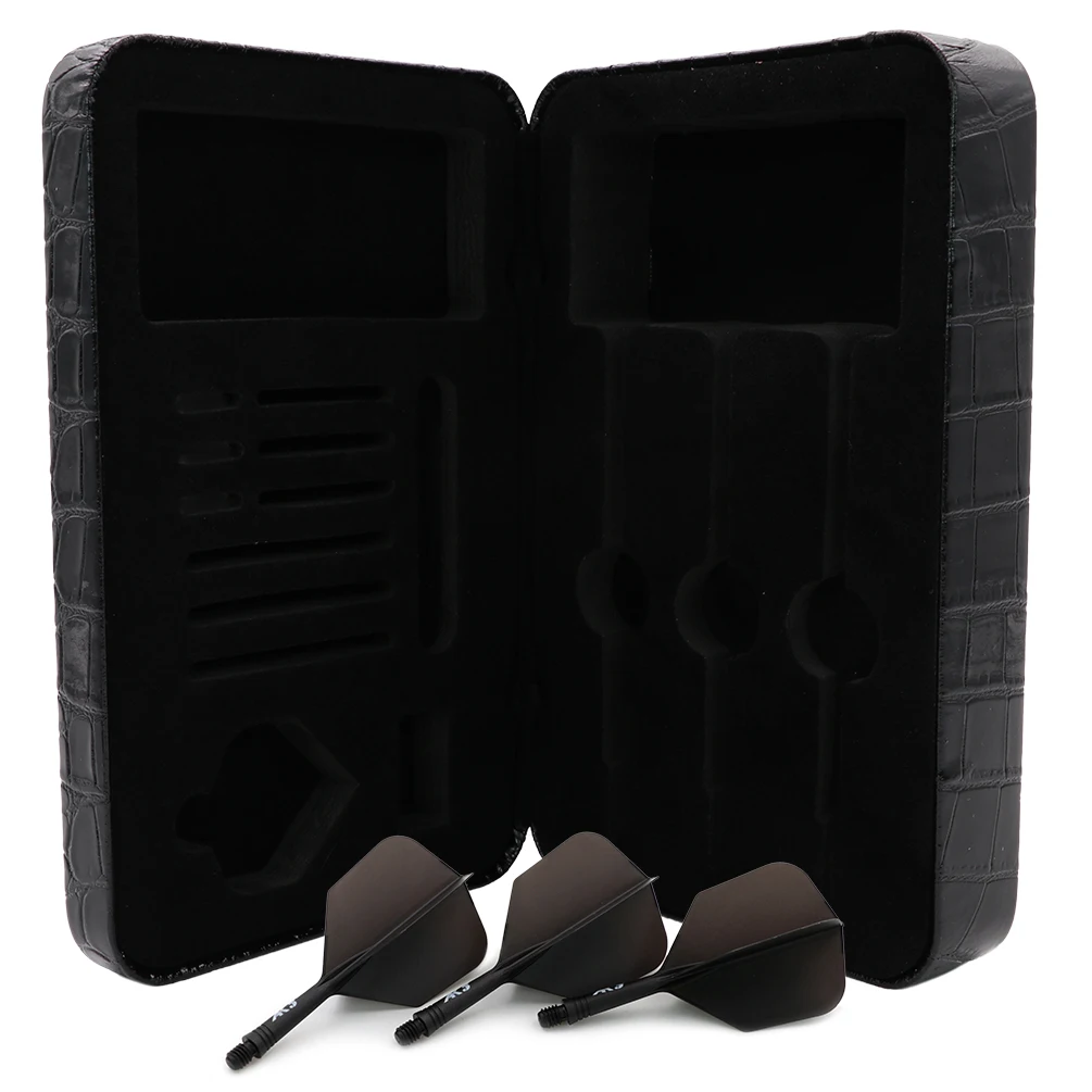 CUESOUL Professional Luxury PU Dart Case with Big Wing Shape AK5 Dart Fligh Dart Carry Case
