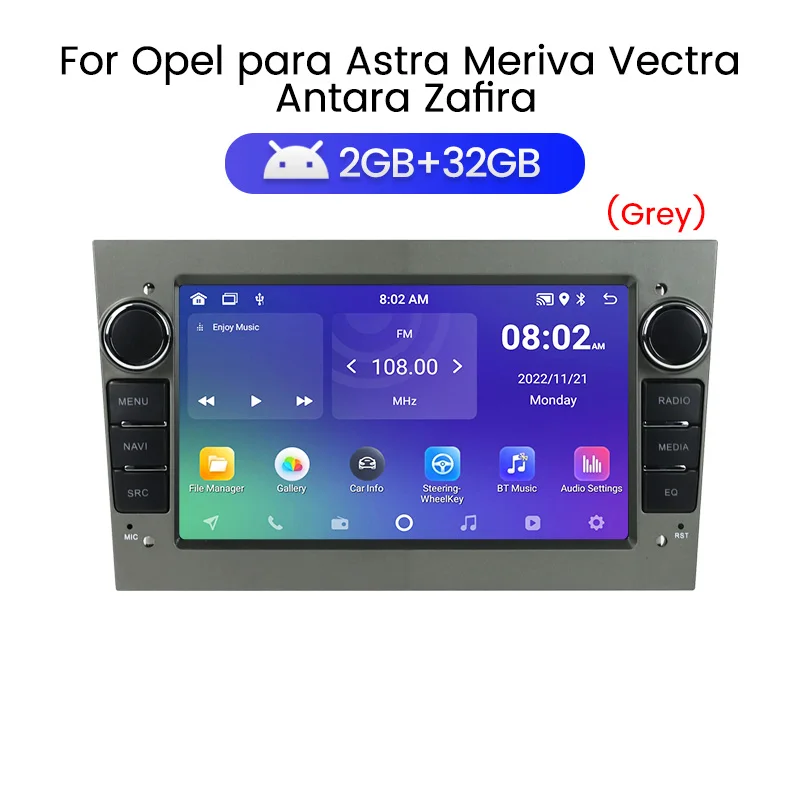 Navifly 7inch Android Auto 2 Din Car Radio Carplay GPS Navigation BT For Opel para Astra Meriva Vectra Antara Zafira Corsa Combo