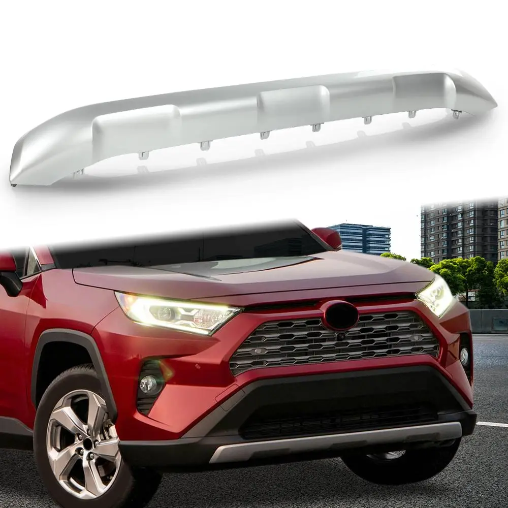 

Car Front Bumper Lower Valance Skid Panel Silver Fit for 2019-2023 Toyota Rav4 Hybrid 527110R080B0 To1095212 Plastic Strong