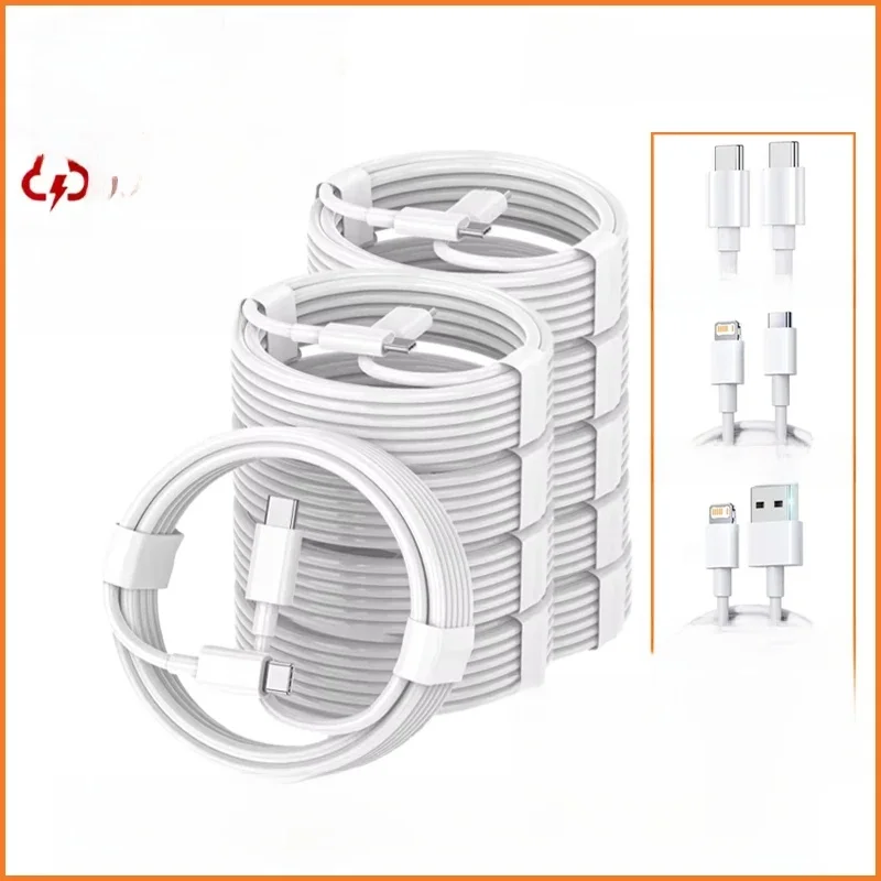 PD 60W USB C naar Type C snellaadkabel voor Apple iPhone 11 13 14 15 16 Pro Max 12 Mini 6 7 8 Plus XS XR iPad USB A 2M-kabel - afbeelding 2
