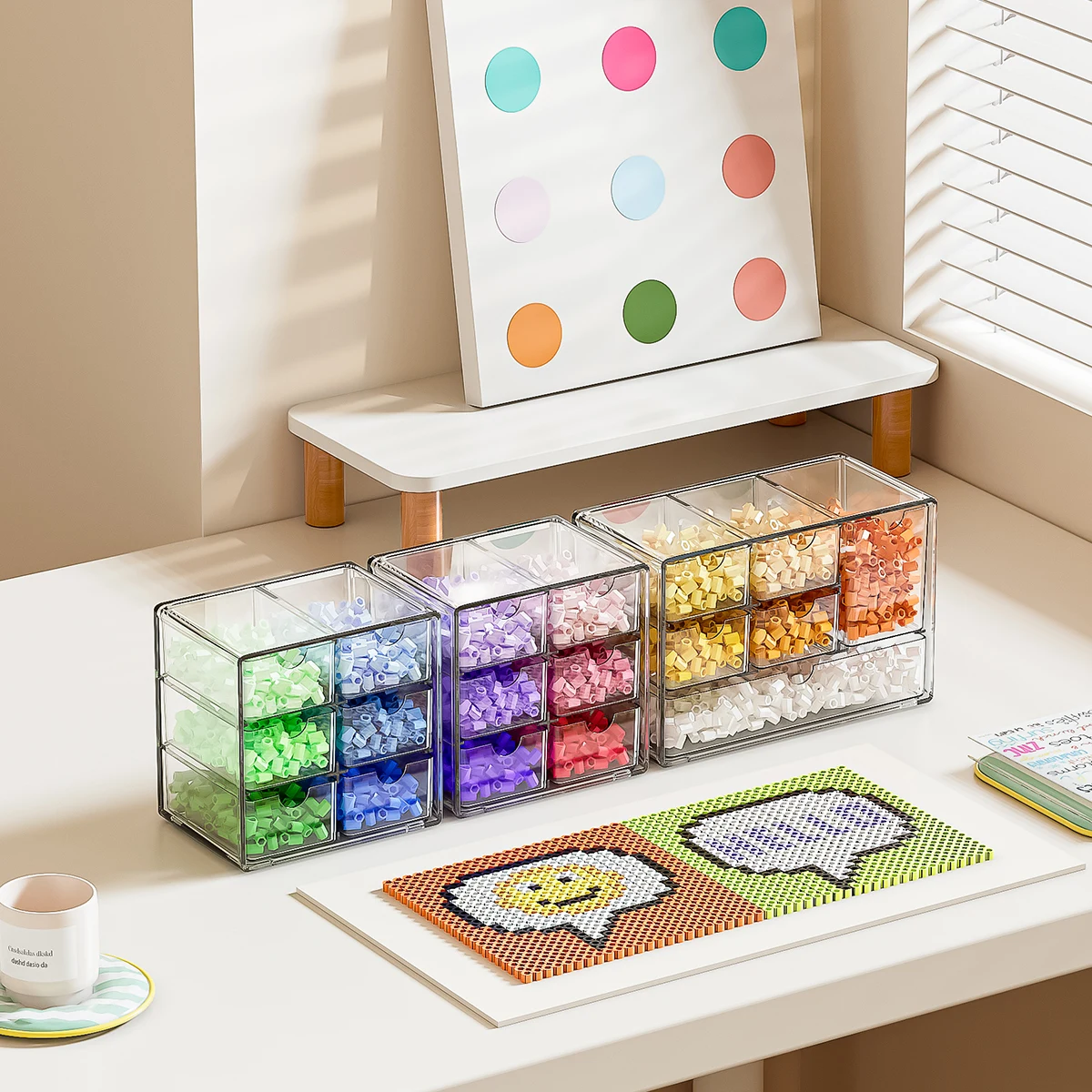 Acrylic Organizer with 6 Drawers ,Clear Storage Drawers for Office Supplies,Desk Organization and Storage for Makeup,Jewelry,Art - view 4