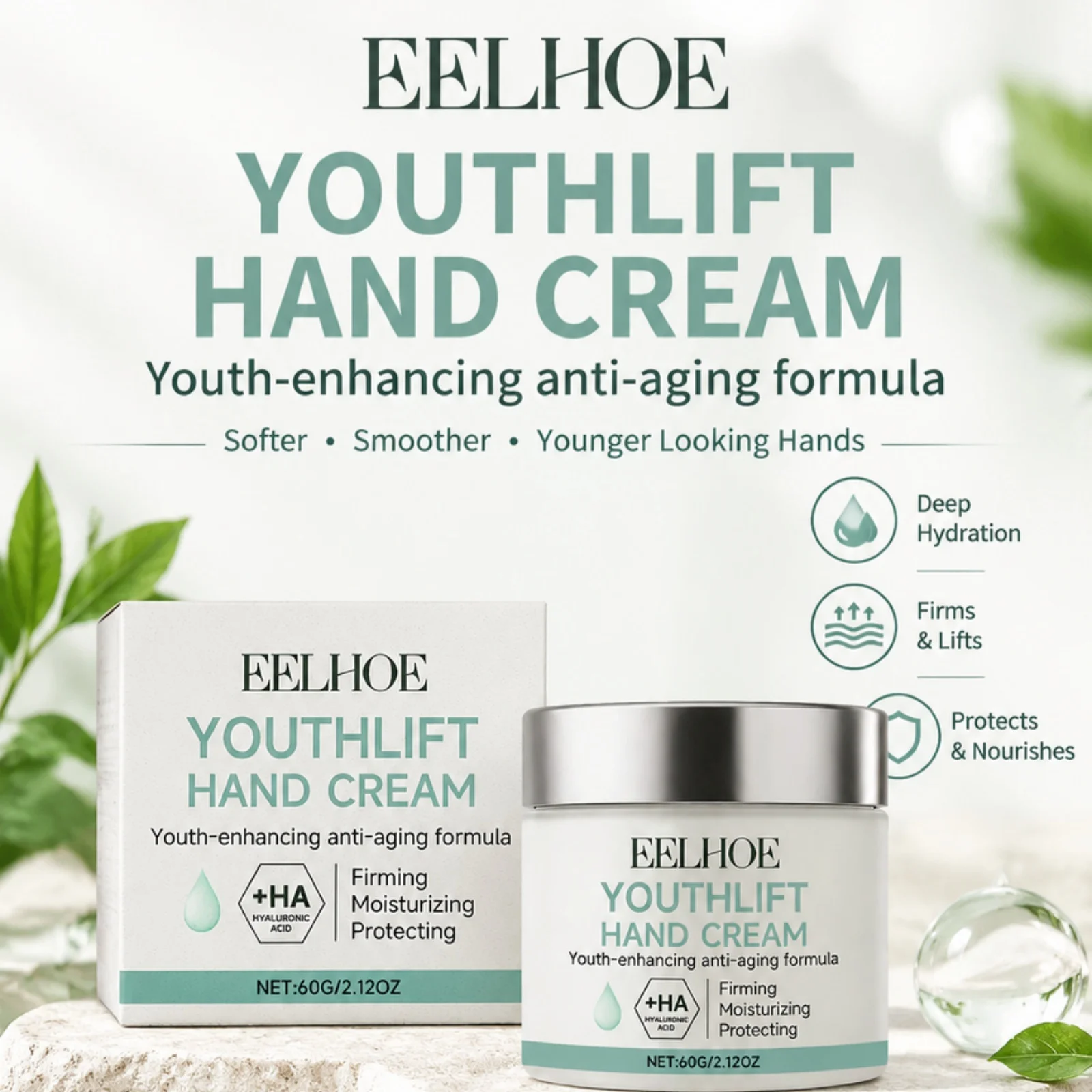 EELHOE Retinol Hand Cream Quick Absorb Long Lasting Hydration Relieve Dryness Non Greasy Gentle Skin Friendly Hand Care Cream